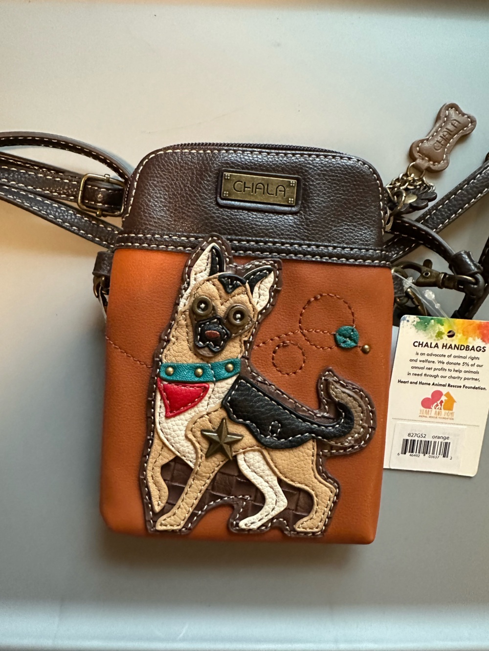 Small purse with German Shepard pup NWT